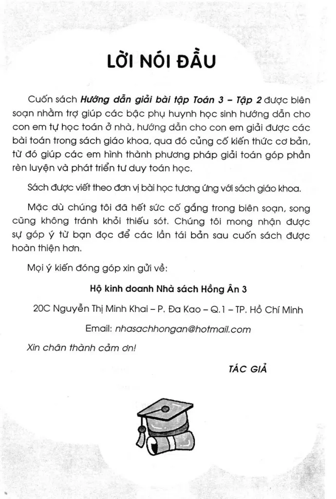 HƯỚNG DẪN GIẢI BÀI TẬP TOÁN LỚP 3 - TẬP 2 (Bám sát SGK Cánh Diều)